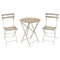 Bistro Chair & Round Folding Table Set  option Nutmeg (Speckled Textured)