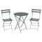 Bistro Chair & Round Folding Table Set  option Storm Grey (Speckled Textured)