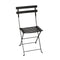 Bistro Chair & Square Folding Table Mix-Match Set  option Liquorice (Textured)