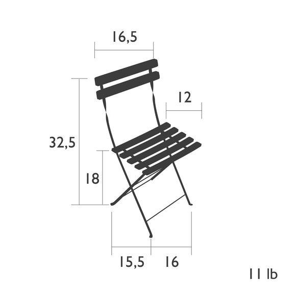 Bistro Chair & Square Folding Table Set