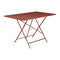 Bistro Rectangle Folding Table  option Red Ochre (Textured)