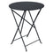 Bistro Round Folding Table  option Anthracite (Speckled Textured)