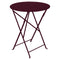Bistro Round Folding Table  option Black Cherry (Textured)