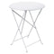 Bistro Round Folding Table  option Cotton (Textured)