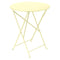 Bistro Round Folding Table  option Frosted Lemon (Textured)