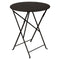 Bistro Round Folding Table  option Liquorice (Textured)