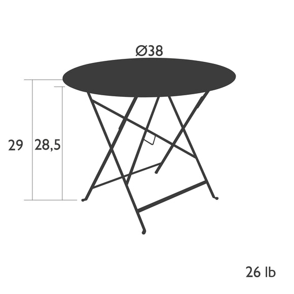 Bistro Round Folding Table
