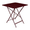 Bistro Square Folding Table  option Black Cherry (Textured)