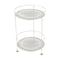 Guinguette Double Top Perforated Side Table  option Clay Grey (Textured)