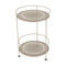 Guinguette Double Top Perforated Side Table  option Nutmeg (Speckled Textured)