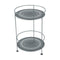 Guinguette Double Top Perforated Side Table  option Storm Grey (Speckled Textured)