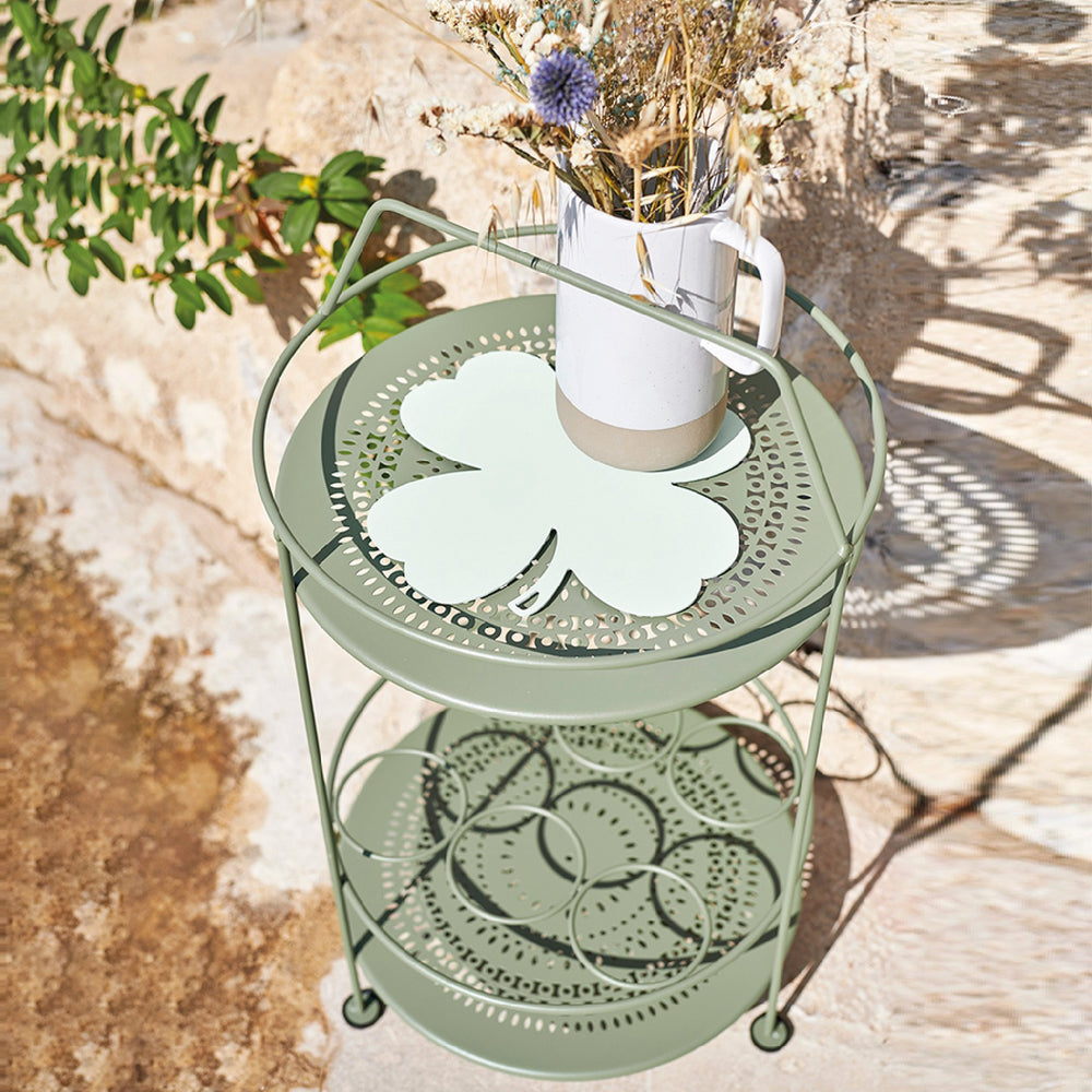 Guinguette Double Top Perforated Outdoor Side Table