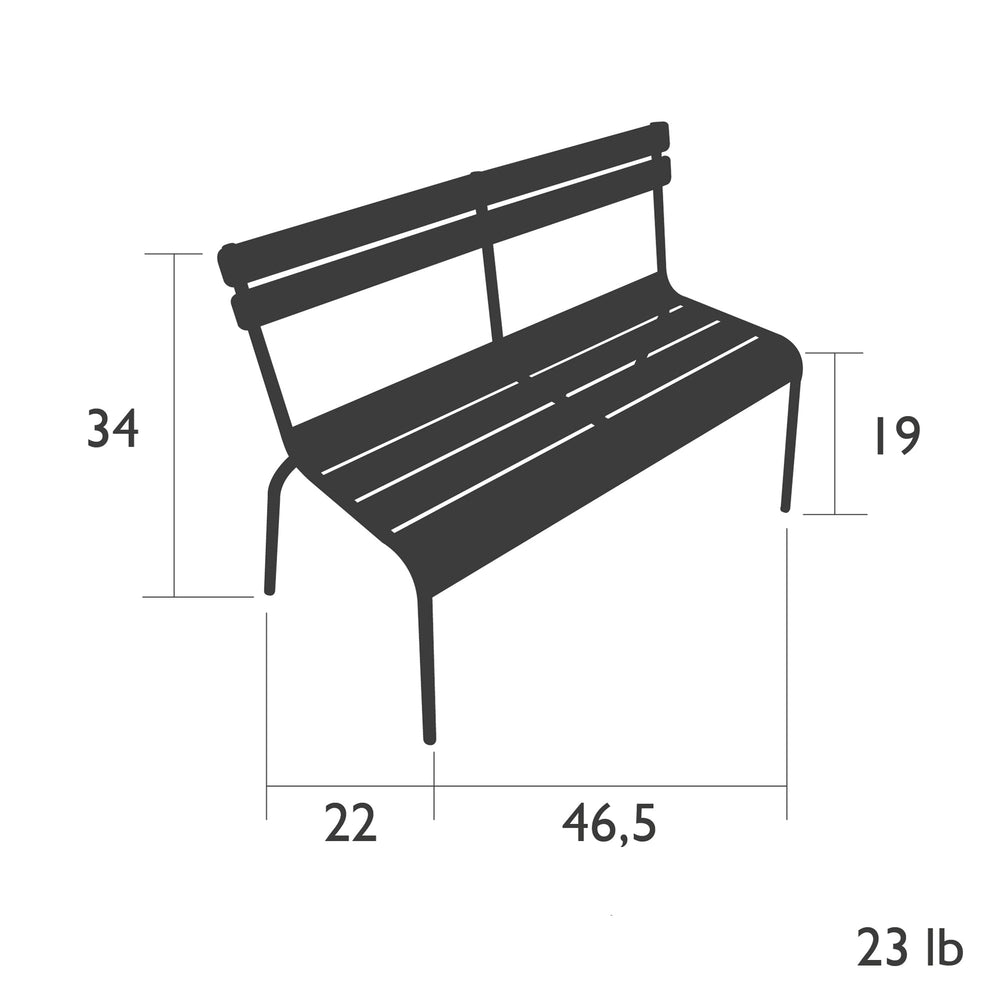 Luxembourg 2 Seater Outdoor Bench