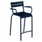 Luxembourg Stool with Arms (Set of 2)  option Deep Blue (Textured)