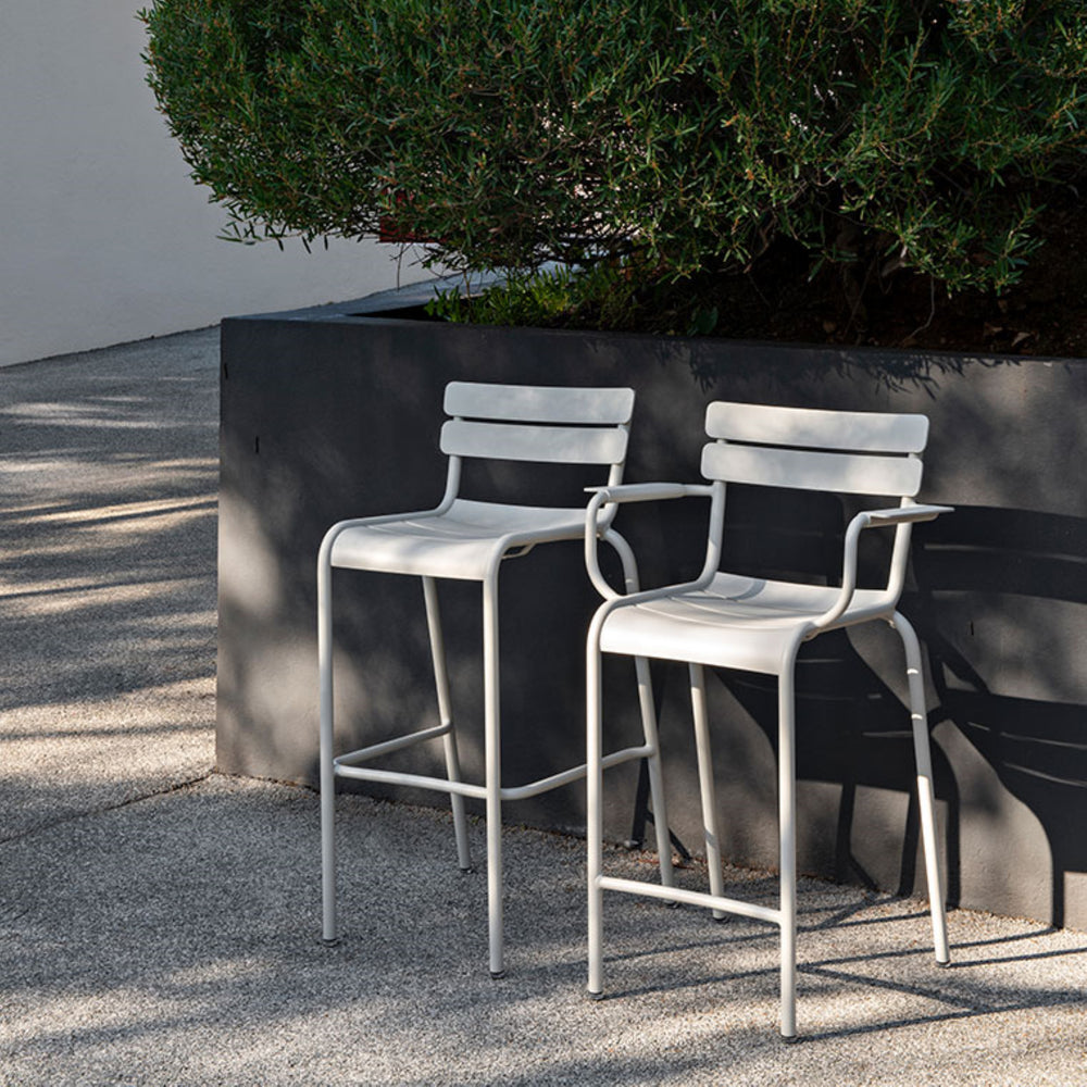 Luxembourg Outdoor Stool with Arms (Set of 2)