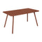 Luxembourg Table  option Red Ochre (Textured)