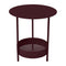 Salsa Pedestal Table  option Black Cherry (Textured)