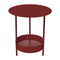 Salsa Pedestal Table  option Chili Red (Textured)