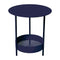 Salsa Pedestal Table  option Deep Blue (Textured)