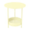 Salsa Pedestal Table  option Frosted Lemon (Textured)