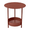Salsa Pedestal Table  option Red Ochre (Textured)