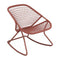 Sixties Rocking Chair  option Red Ochre (Textured)