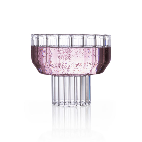 fferrone Set of 2 Contemporary Minimal Champagne Flute Glasses Handmade  Czech