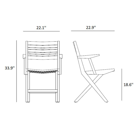 Flip Folding Outdoor Armchair