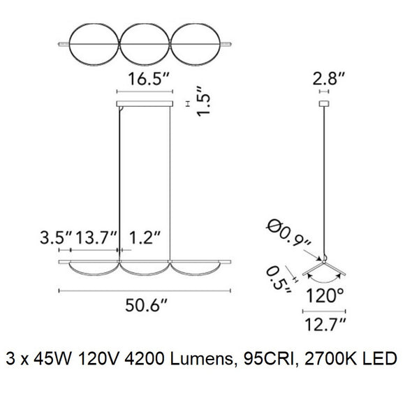 Almendra Linear Pendant Light