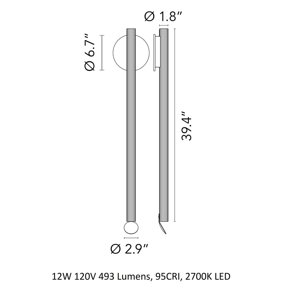 Flauta Wall Sconce