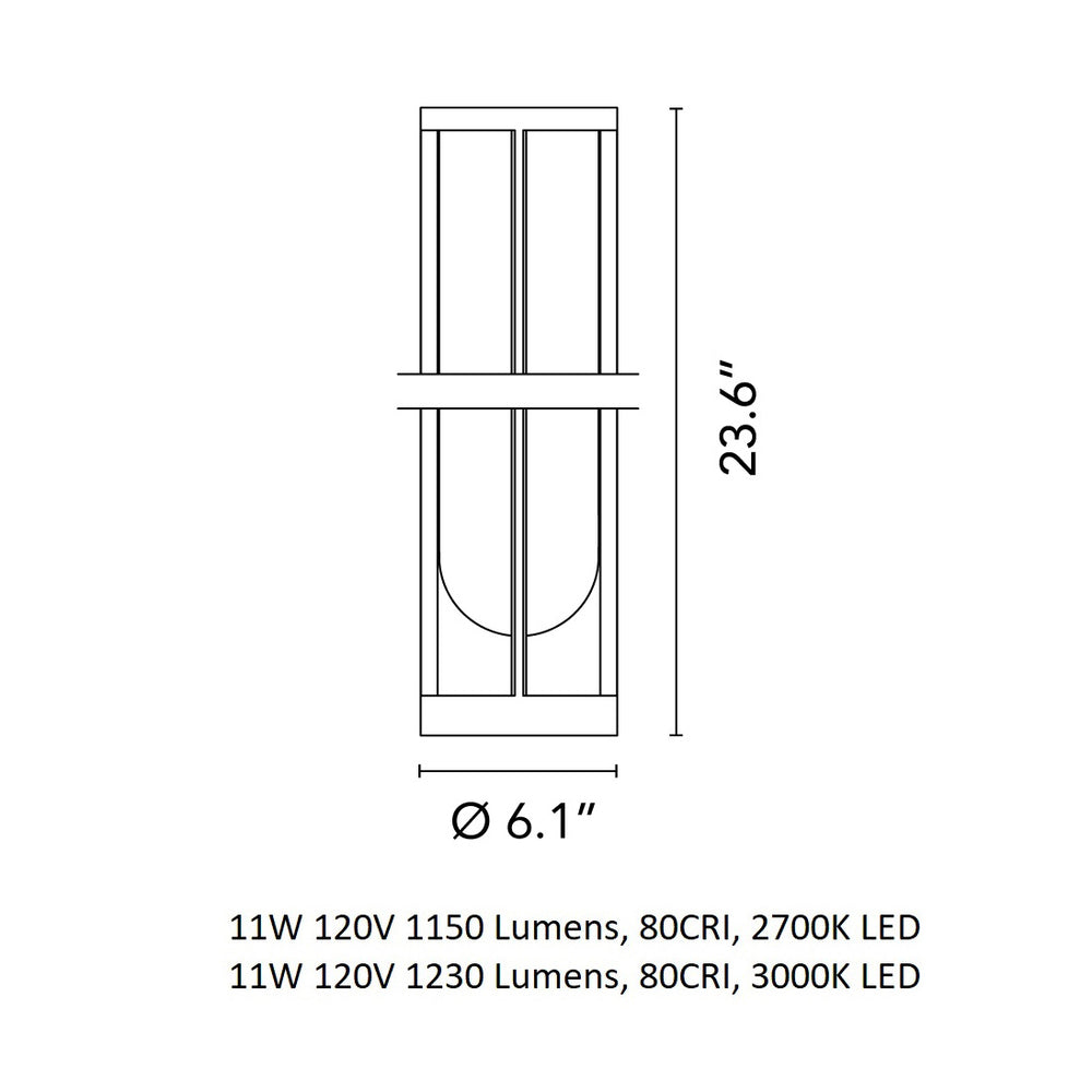 In Vitro Outdoor Bollard Light