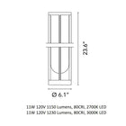 In Vitro Outdoor Bollard Light
