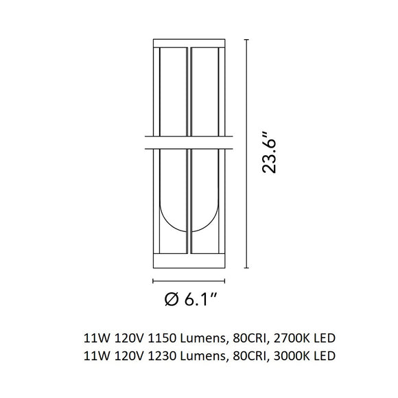 In Vitro Outdoor Bollard Light