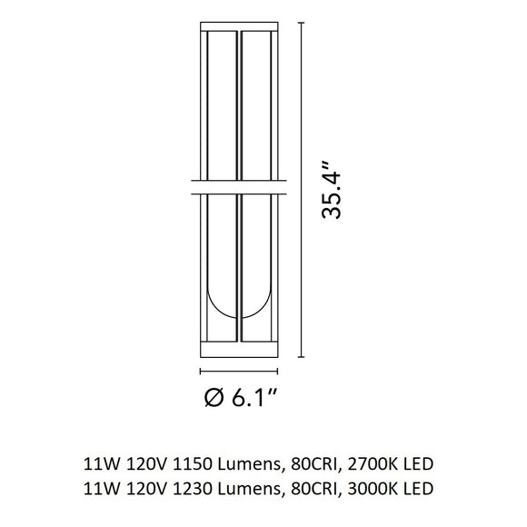 In Vitro Outdoor Bollard Light