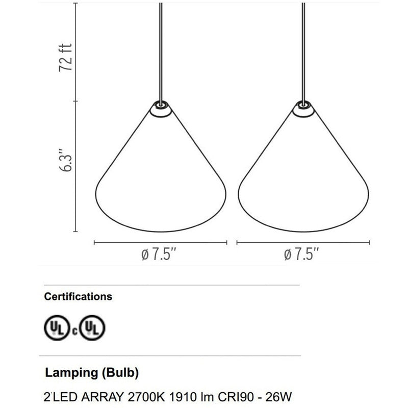 String Light Cone Pendant Light
