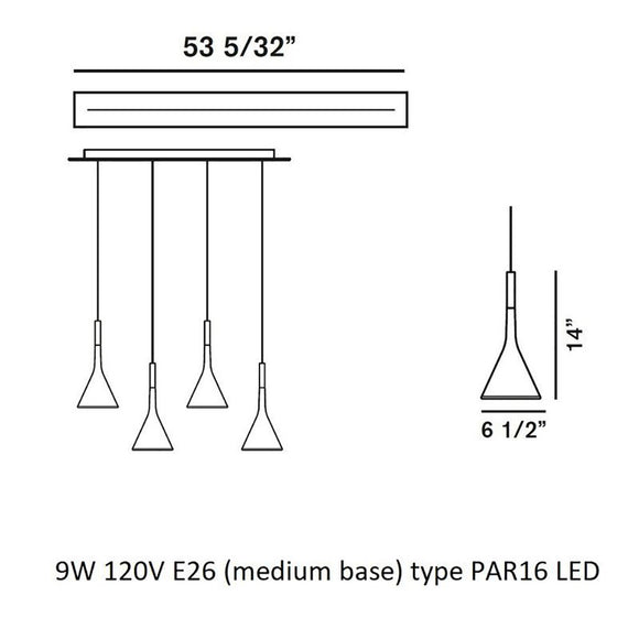 Aplomb Long Linear Multi Light LED Pendant Light
