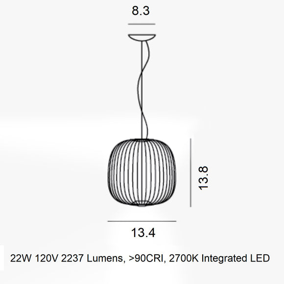 Spokes 2 Small Pendant Light