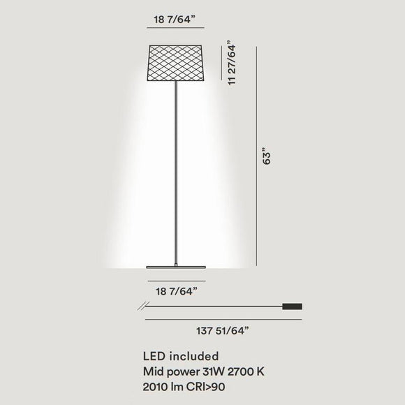 Twiggy Grid Outdoor Reading Floor Lamp