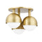 Foster Semi Flush Mount  option Aged Brass