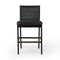Antonia Armless Stool  option Sonoma Black / Brushed Ebony with Brushed Ebony Cane