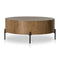 Eaton Drum Coffee Table  option Amber Oak Resin