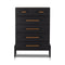 Rosedale 6 Drawer Tall Dresser  option Ebony Oak