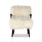 Ashland Lounge Chair  option Mongolia Cream Fur / Drifted Black