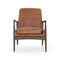 Braden Lounge Chair  option Brandy Leather / Warm Nettlewood