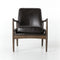 Braden Lounge Chair  option Durango Smoke Leather / Warm Oak