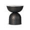 Corbett End Table  option Hammered Grey / River Grey Marble