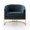 Corbin Lounge Chair  option Bella Jasper / Satin Brass