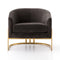 Corbin Lounge Chair  option Bella Smoke / Satin Brass