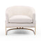 Corbin Lounge Chair  option Knoll Natural / Satin Brass