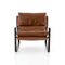 Emmett Sling Lounge Chair  option Dakota Tobacco / Gunmetal